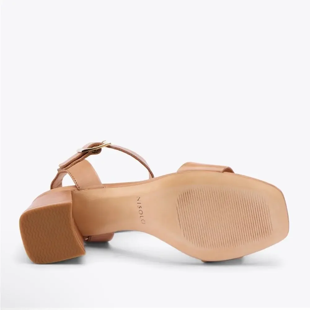 Nisolo Stella Go To block heel sandal almond - Picture 5 of 13